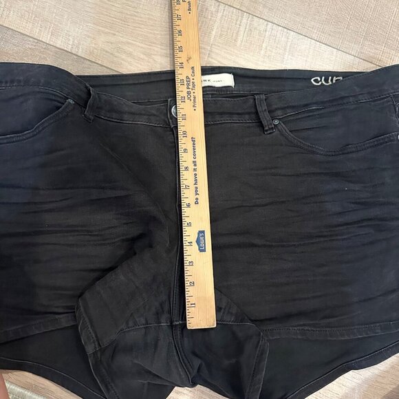 SLINK JEANS BLACK DENIM SHORTS CURVY SIZE 24 - Picture 6 of 9